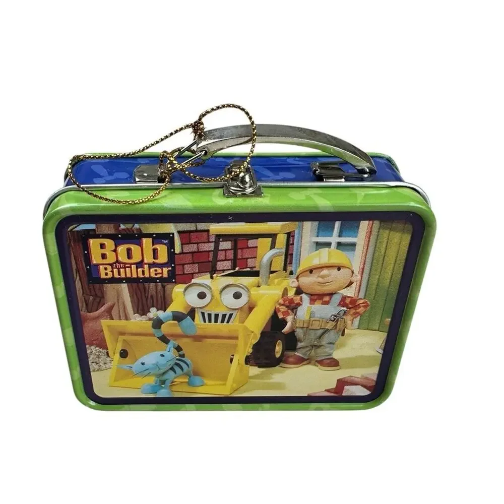Vintage Bob The Builder Mini Tin Lunchbox Ornament